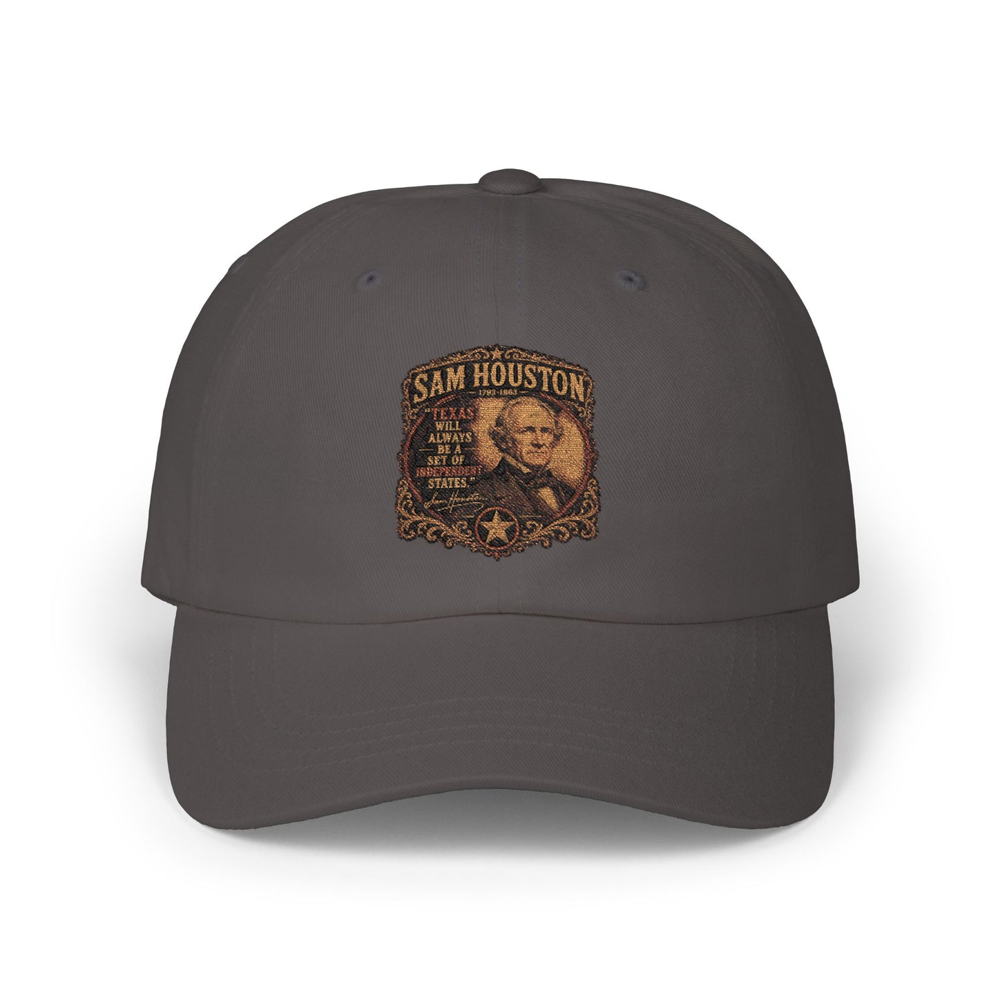 San Houston Vintage Patch Dad Cap – Embroidered Retro Western Baseball Hat