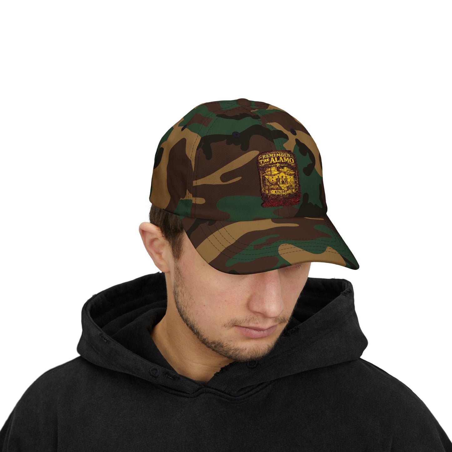 Alamo Vintage Patch Dad Cap — Retro Texas Travel Baseball Hat