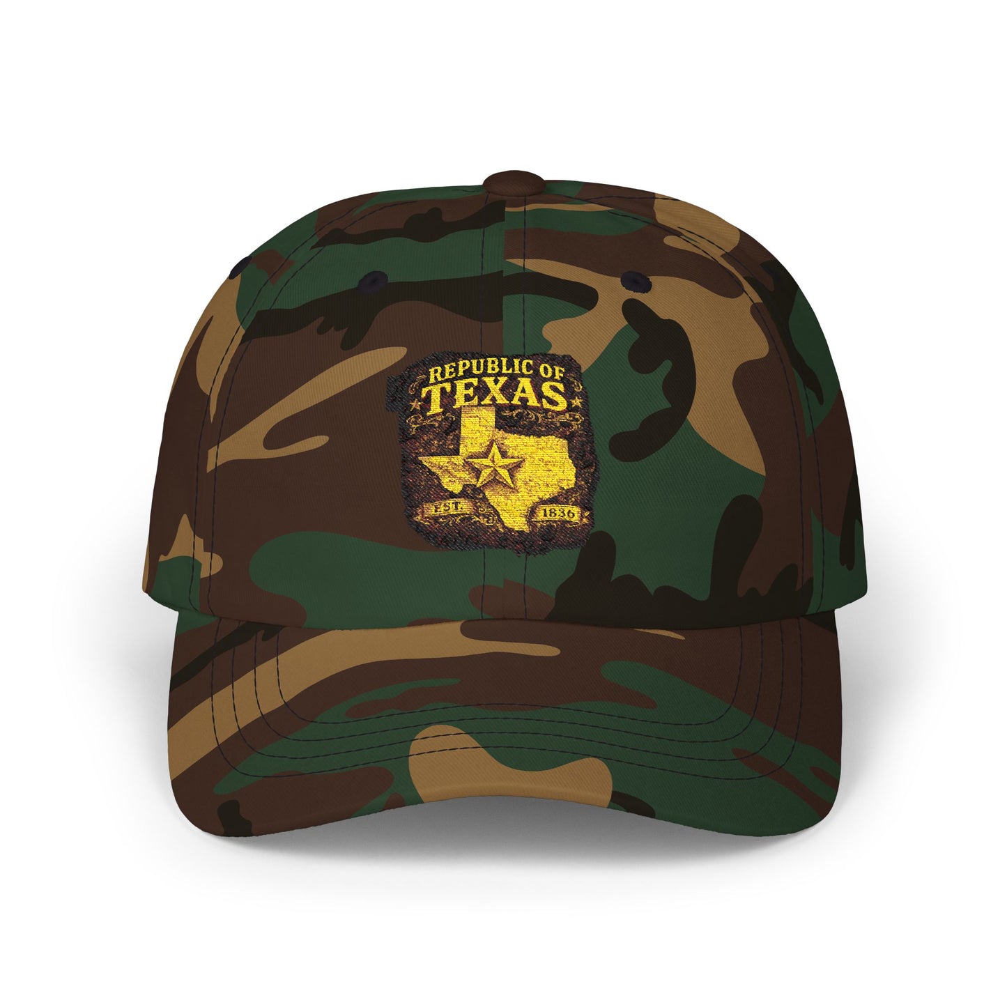 Texas Republic Dad Cap – Vintage Sheriff Star Embroidered Baseball Hat
