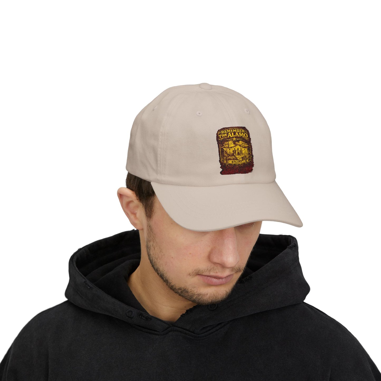 Alamo Vintage Patch Dad Cap — Retro Texas Travel Baseball Hat