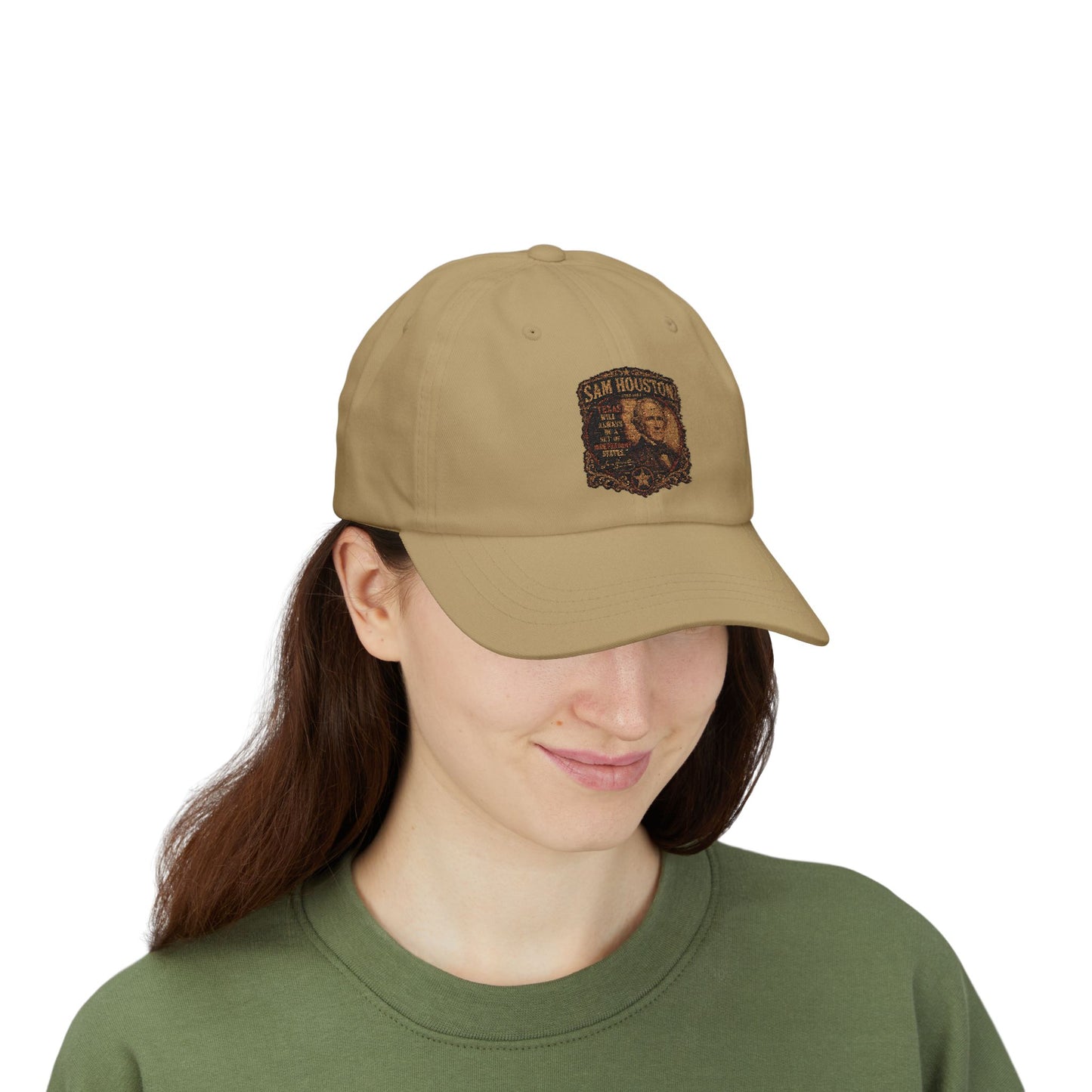 San Houston Vintage Patch Dad Cap – Embroidered Retro Western Baseball Hat