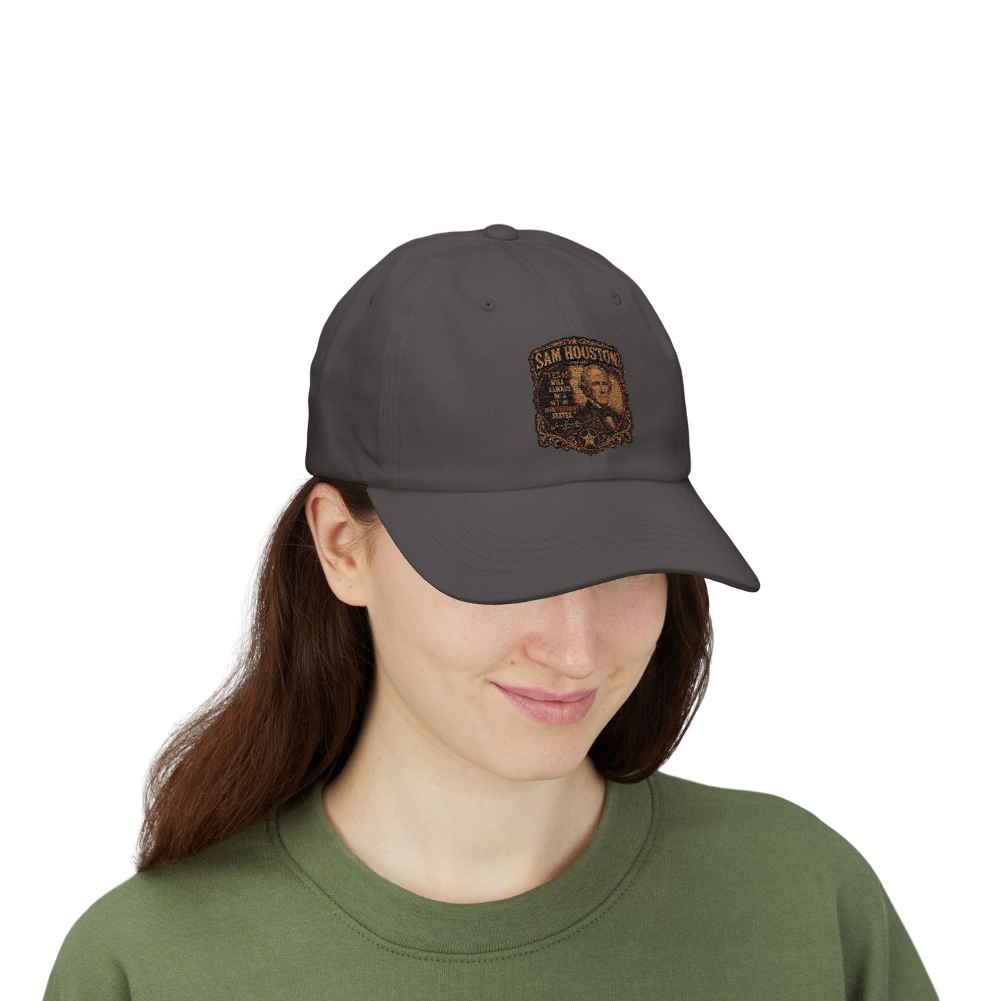 San Houston Vintage Patch Dad Cap – Embroidered Retro Western Baseball Hat