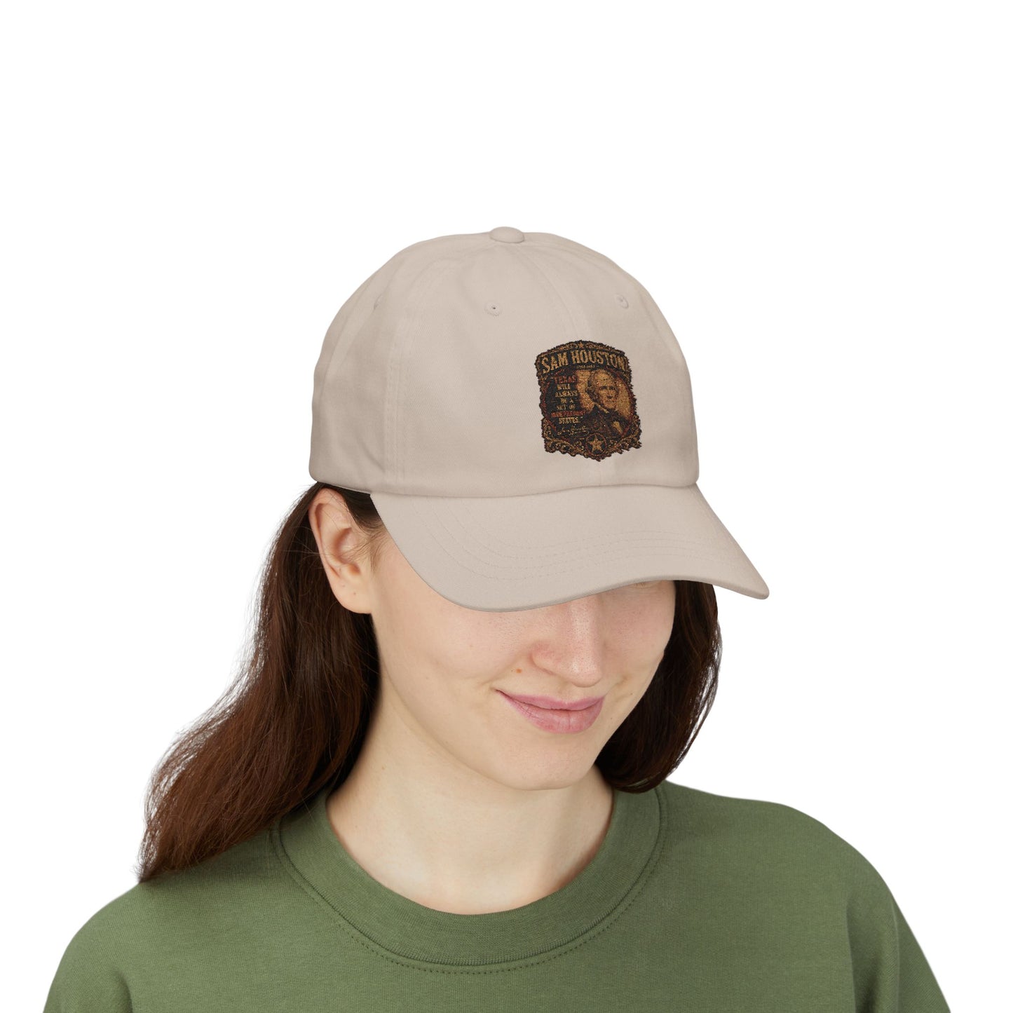 San Houston Vintage Patch Dad Cap – Embroidered Retro Western Baseball Hat