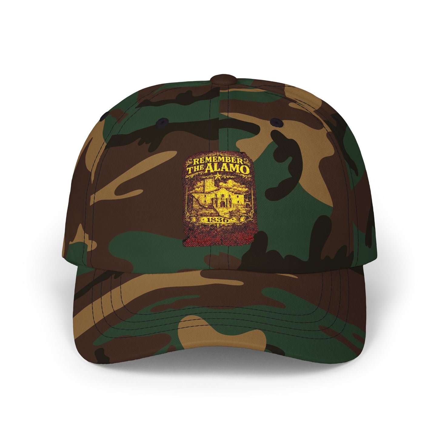 Alamo Vintage Patch Dad Cap — Retro Texas Travel Baseball Hat