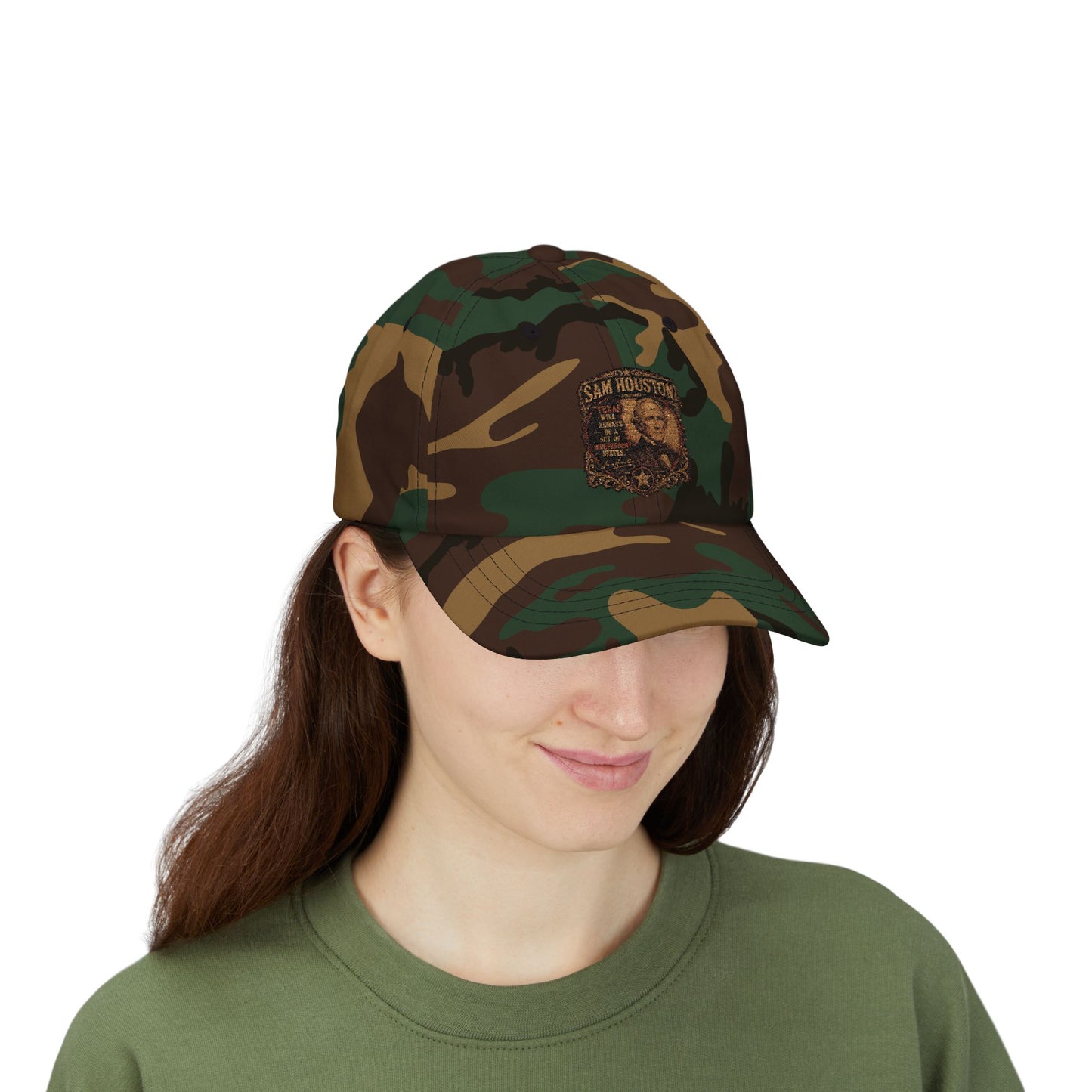 San Houston Vintage Patch Dad Cap – Embroidered Retro Western Baseball Hat
