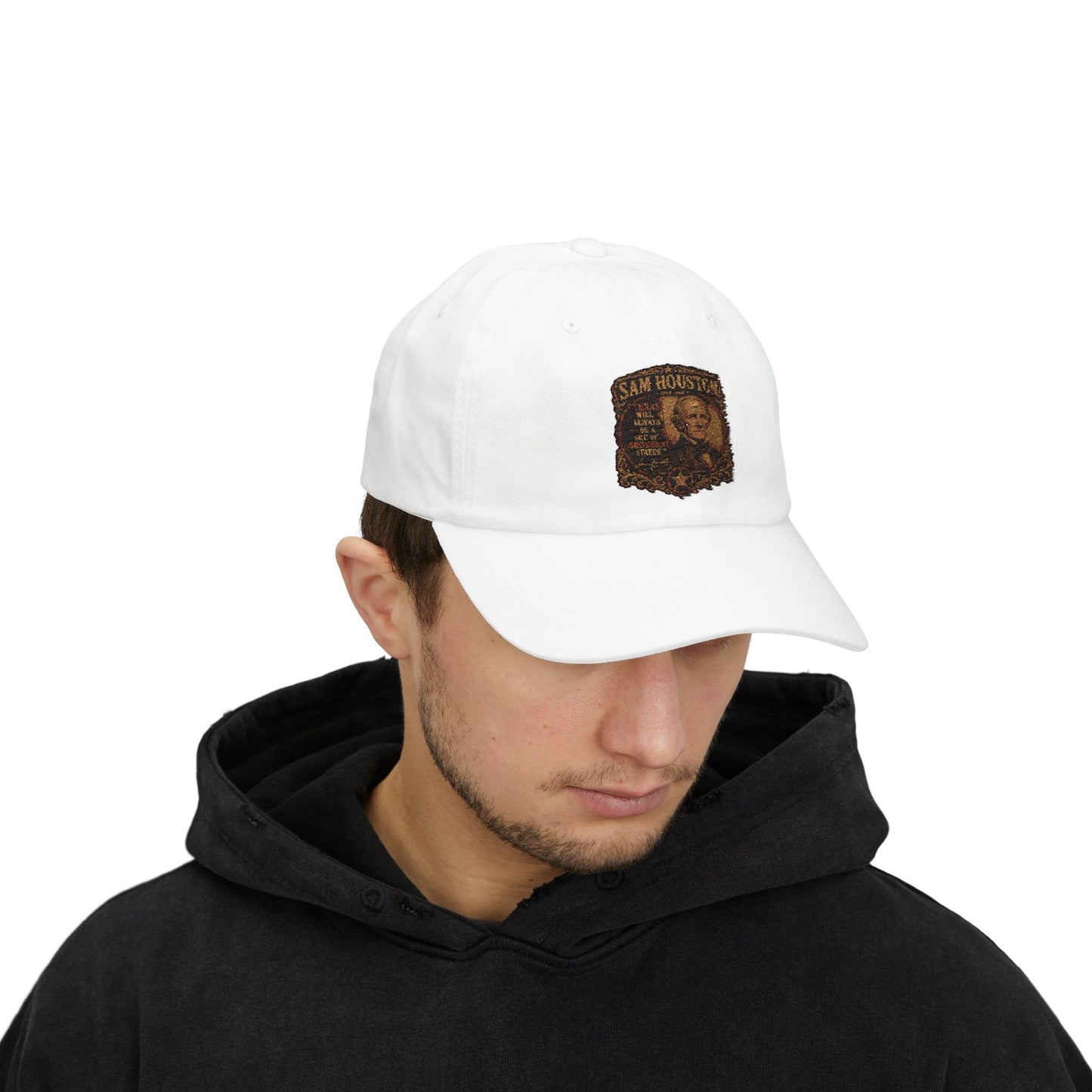 San Houston Vintage Patch Dad Cap – Embroidered Retro Western Baseball Hat
