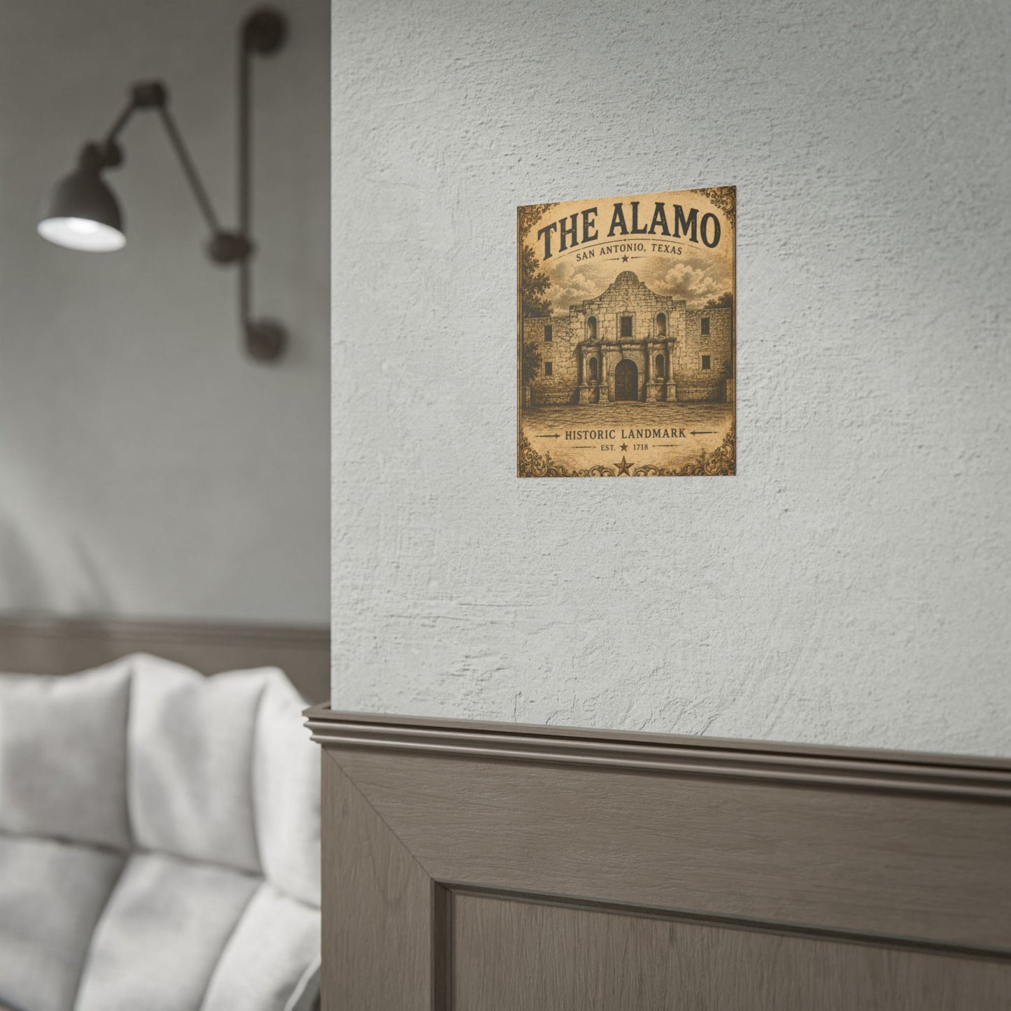 The Alamo Vintage Poster - San Antonio Historic Landmark Rolled Art Print